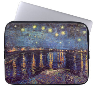 Starry Night Over the Rhone by Vincent van Gogh Laptop Sleeve