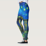 Starry Night Over the Rhone by Vincent Van Gogh Leggings<br><div class="desc">Starry Night Over the Rhone by Vincent Van Gogh. This is an old masterpiece from the dutch master painter Vincent Van Gogh. This fine painting has beautiful, vibrant, saturated colour. Vincent Van Gogh was a dutch post impressionist painter. This painting was painted on the banks of Rhone in France. This...</div>