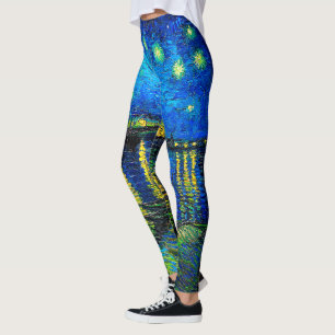 Starry Night Over the Rhone by Vincent Van Gogh Leggings
