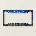 Starry Night Over the Rhone by Vincent Van Gogh Licence Plate Frame<br><div class="desc">Starry Night Over the Rhone by Vincent Van Gogh. This is an old masterpiece from the dutch master painter Vincent Van Gogh. This fine painting has beautiful, vibrant, saturated colour. Vincent Van Gogh was a dutch post impressionist painter. This painting was painted on the banks of Rhone in France. This...</div>