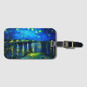 Starry Night Over the Rhone by Vincent Van Gogh Luggage Tag