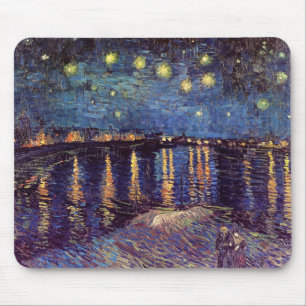 Starry Night Over the Rhone by Vincent van Gogh Mouse Pad