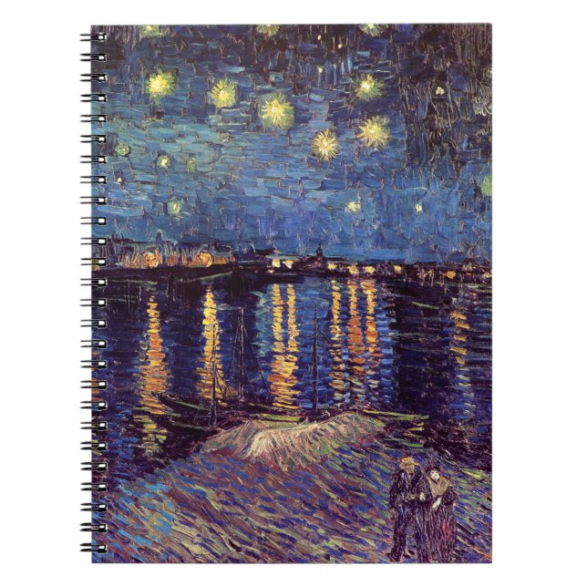 Starry Night Over the Rhone by Vincent van Gogh Notebook (Front)