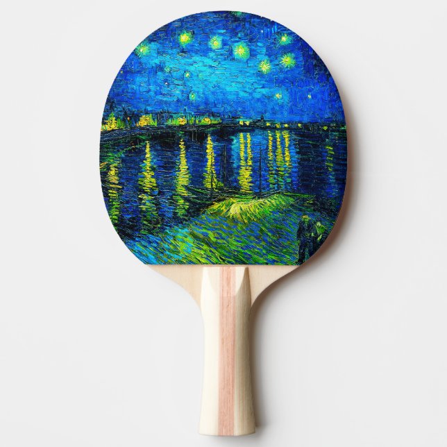 Starry Night Over the Rhone by Vincent Van Gogh Ping Pong Paddle (Front)
