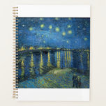 Starry Night Over the Rhone by Vincent van Gogh Planner<br><div class="desc">Vincent Willem van Gogh (Dutch: [ˈvɪnsɛnt ˈʋɪləɱ vɑŋ ˈɣɔx] (listen);[note 1] 30 March 1853 – 29 July 1890) was a Dutch Post-Impressionist painter who posthumously became one of the most famous and influential figures in the history of Western art. In a decade, he created about 2, 100 artworks, including around...</div>