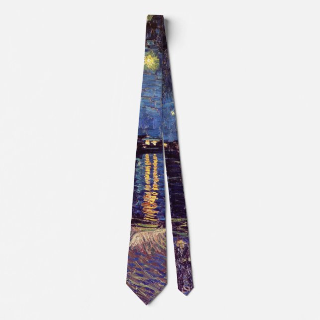 Starry Night Over the Rhone by Vincent van Gogh Tie (Front)