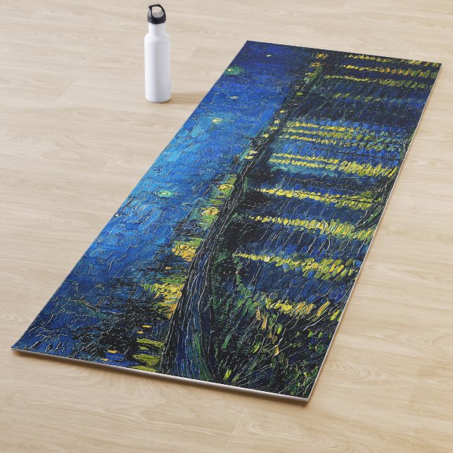 Starry Night Over the Rhone by Vincent Van Gogh Yoga Mat (In Situ)