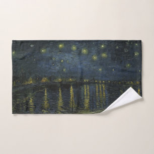 Starry Night Over the Rhône, oil painting Van Gogh Hand Towel