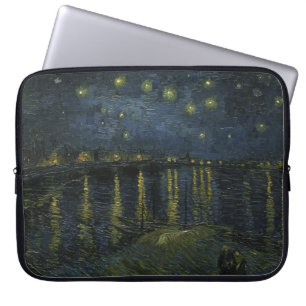 Starry Night Over the Rhône, oil painting Van Gogh Laptop Sleeve