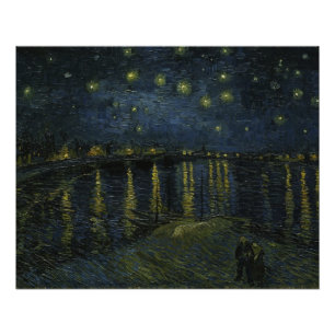 Starry Night Over the Rhône, oil painting Van Gogh Poster