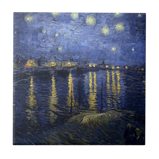 Starry Night Over the Rhône Tile (Front)