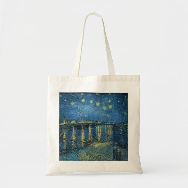Starry Night Over the Rhône Tote Bag (Front)