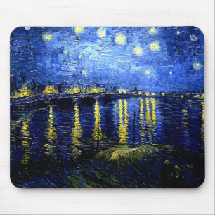 Starry Night over the Rhone, Van Gogh art Mouse Pad