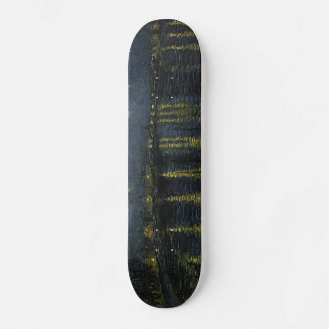 Starry Night Over the Rhone - Van Gogh Skateboard (Front)