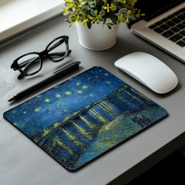 Starry Night Over the Rhône | Vincent van Gogh Mouse Pad (Creator Uploaded)