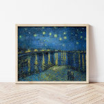 Starry Night Over the Rhône | Vincent Van Gogh Poster<br><div class="desc">Starry Night Over the Rhône (1888) by Dutch artist Vincent Van Gogh. Original artwork is an oil on canvas depicting an energetic post-impressionist night sky in moody shades of blue and yellow. 

Use the design tools to add custom text or personalise the image.</div>