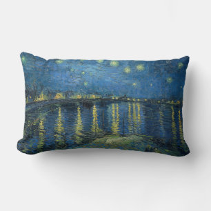 Starry Night Over the River Rhone (by van Gogh) Lumbar Cushion