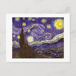 Starry Night painting by artist Vincent Van Gogh Postcard