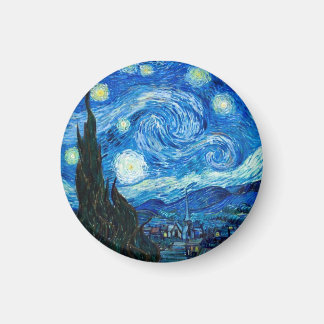 Starry Night Painting By Painter Vincent Van Gogh Magnet