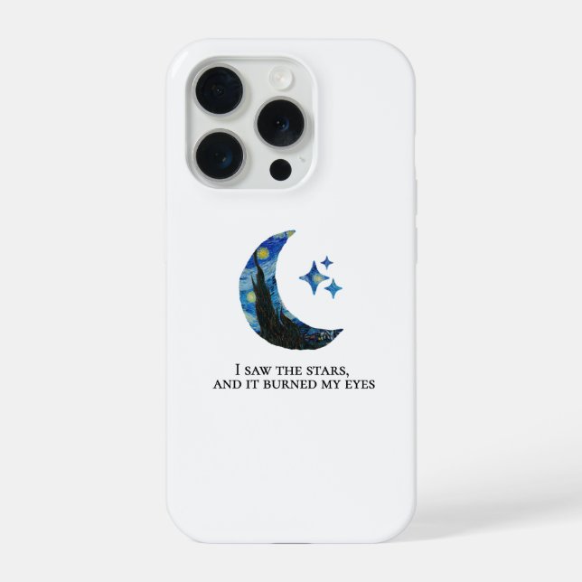 Starry night painting with qoute Phone Case (Back)