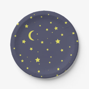 Starry Night Paper Plate