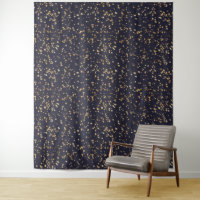 Starry Night Party Photo Background Navy Blue Gold