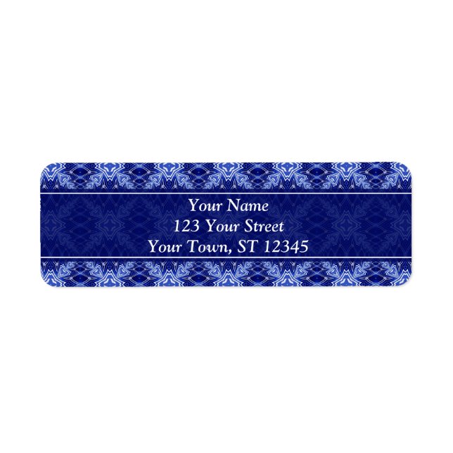 starry night pattern return address label (Front)