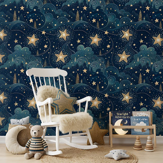 Starry Night Pattern Wallpaper