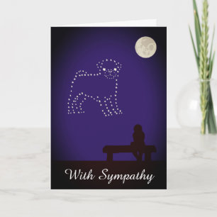 Starry Night Pet Pug Dog Sympathy Card