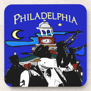 Starry Night Philadelphia Band Coaster