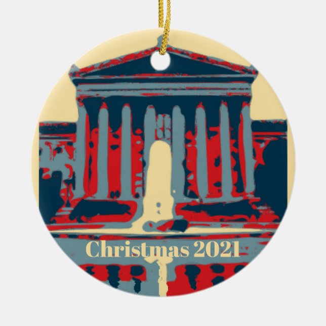 Starry Night Philadelphia, edit text Ceramic Ornam Ceramic Ornament (Front)