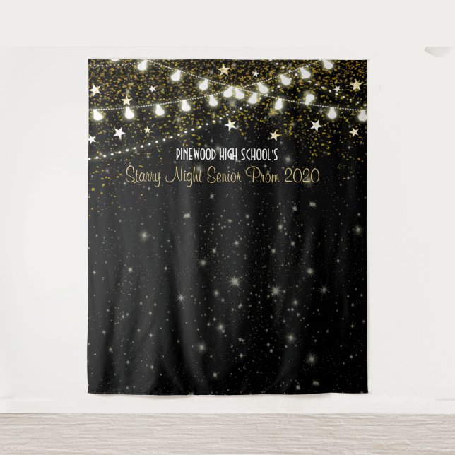 Starry Night Prom Dance Backdrop  Tapestry (Front)
