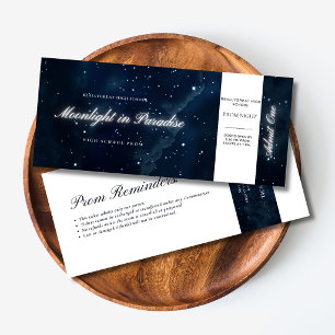 Starry Night Prom Ticket Under The Stars Party Invitation