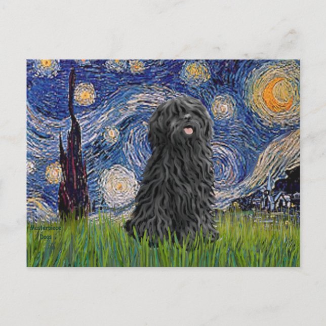 Starry Night - Puli Postcard (Front)