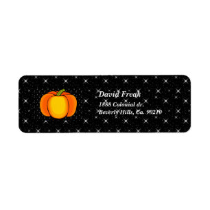 Starry Night Pumpkin Return Address Label