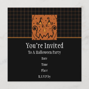 Starry Night Pumpkins Invitation