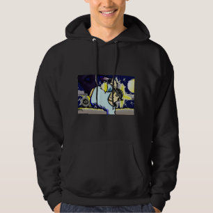 Starry night reverb hip hop style hoodie