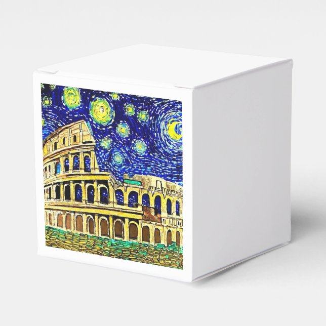 Starry Night Rome Italy Favour Box (Front Side)