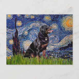 Starry Night - Rottweiler (#6) Postcard