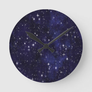 Starry Night Round Clock