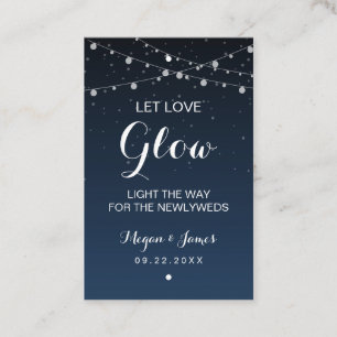 Starry Night Rustic Wedding Glow Stick Tag