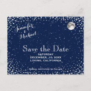Starry Night Save the Date Announcement Postcard