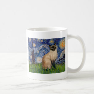 Starry Night - Seal Point Siamese cat Coffee Mug