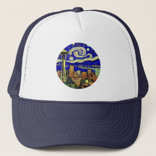 Starry Night Seattle Washington Trucker Hat