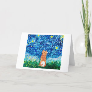 Starry Night Shiba Inu Card <Blank Inside>