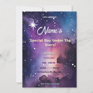 Starry Night Shooting Star Invitation