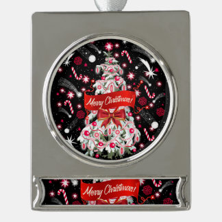 Starry Night Silver Plated Banner Ornament