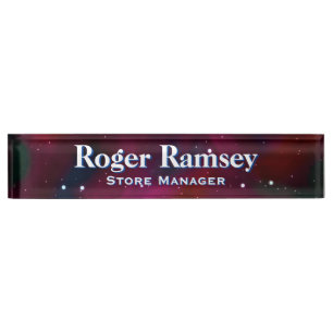 Starry Night Sky Desk Nameplate