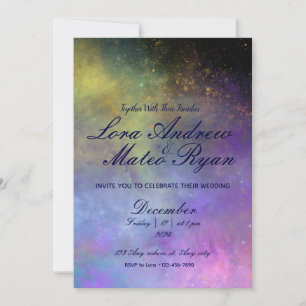 Starry Night Sky - Elegant Wedding Invitation