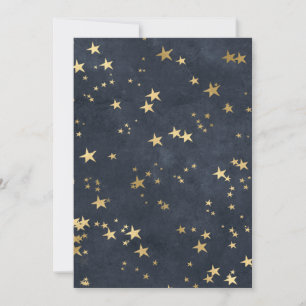 Starry Night Sky Golden Stars Astrology Lover Invitation